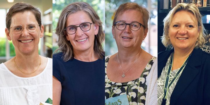 Bogcafé på Bjerringbro Bibliotek med Anette, Lone, Dagny og Mette