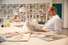Avislæserne på Hovedbiblioteket i Viborg