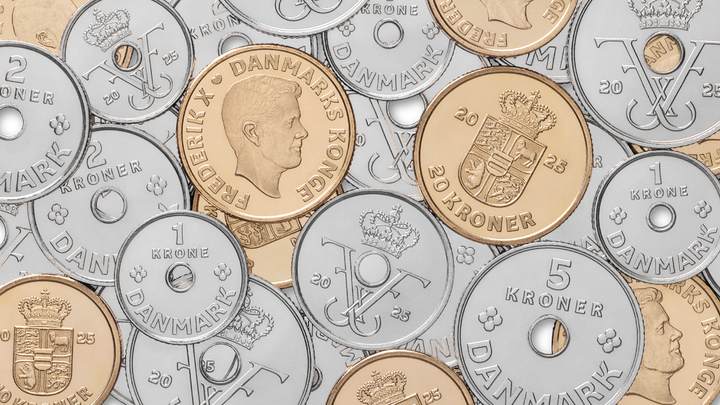 Nye danske mønter med Kong Frederik 10.