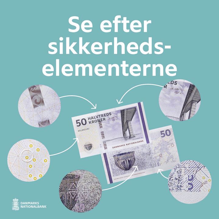 Som den sidste seddel i den nuværende seddelserie er 50-kronesedlen nu blevet sikkerhedsopgraderet. Farver og billeder på sedlerne er de samme som før, men der er kommet nye sikkerhedselementer til, som gør sedlerne endnu sværere at forfalske.