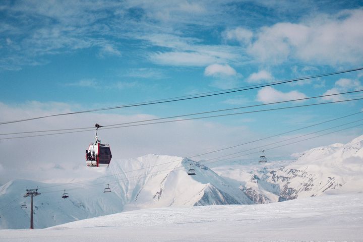 Gudauri er populær som skiferiedestination.