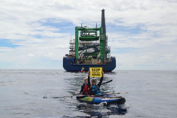 Greenpeaceaktion mod dybhavsminedrift i Stillehavet, november 2023