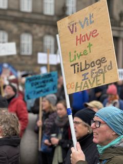 Demonstranterne krævede en trepartsaftale, der kan få livet tilbage havet