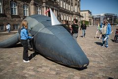 Party-hatten kunne ikke sidde fast på hvalens hoved under fejringen i dag. Et passende symbol på den situation, som Danmark selv står i. Selvom vi gør det rigtige globalt, er der nemlig ikke noget at fejre, når det gælder forvaltningen af vores eget havmiljø.