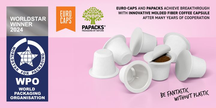 100-Million Coffee Capsule Deal: PAPACKS and EURO-CAPS Conquer the Market with Plastic-Free Innovation and Win the Prestigious WorldStar Packaging Award (c) PAPACKS 2024
