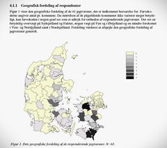 De deltagende godser i undersøgelsen er koncentreret i Østdanmark. Figur fra rapporten.