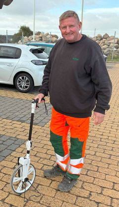 Som fjernvarmeformand har målehjulet været et af Lars Jytzlers vigtigste redskaber i 25 år.