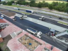 Arkil-koncernens tyske aktiviteter omfatter anlægs- og asfaltarbejde som her ved Ellund-rastepladsen nær den danske grænse.