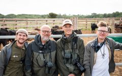 Hempel Fondens vildmarks-team (fra venstre): Frederik Josefsen, Thor Hjarsen, Adam Sahl Søderdahl og Jens Thorving Andersen