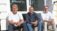 Direktionen i Travelheart Family - CEO Bjarke Hansen, COO Kasper Philipsen, CFO Svend Erik Svendsen.