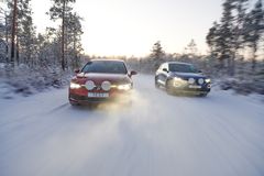 Test af vinterdæk i Ivalo i Finland