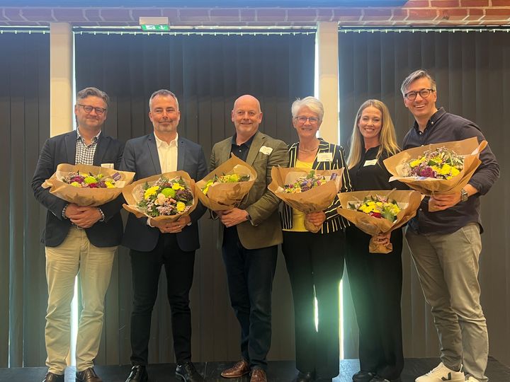 Udover formand, Pernille Skipper, består Coop ambas bestyrelse af (fra venstre) Rasmus Willig, Niels Mayland, Carsten Bank-Mikkelsen, Eva Ryberg, Kristine Martin Berg og Mads Svaneklink.