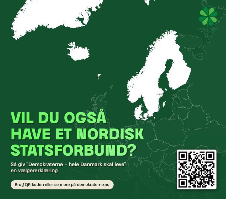 Det nye parti Demokraterne - hele Danmark skal leve arbejder for et nordisk statsforbund og vil i nær frentid offentliggøre ideer til en nordisk forsvarsunion, som supplement til NATO