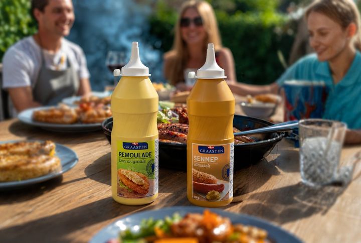Graasten flasker på grillbordet