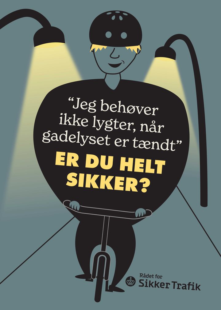 Når der ikke er lys på cyklen i mørke, bliver andre trafikanter forskrækkede.