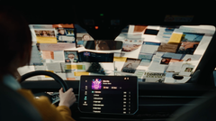 Forruden på bilen er totalt dækket af beskeder, der tager bilistens udsyn. Billedet er fra den nye kampagnefilm "Blindkørsel", som Rådet for Sikker Trafik og Alm Brand står bag.