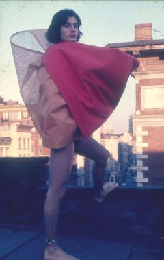 Hélio Oiticica, Romero Cavalcanti Wearing Parangolé P32, 1972. Cesar and Claudio Oiticia.