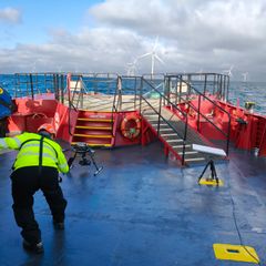 Photo from offshore demonstration at Rødsand 2 Offshore Wind Farm