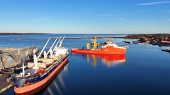 Normand Vision anløber i Kalundborg Sydhavn.