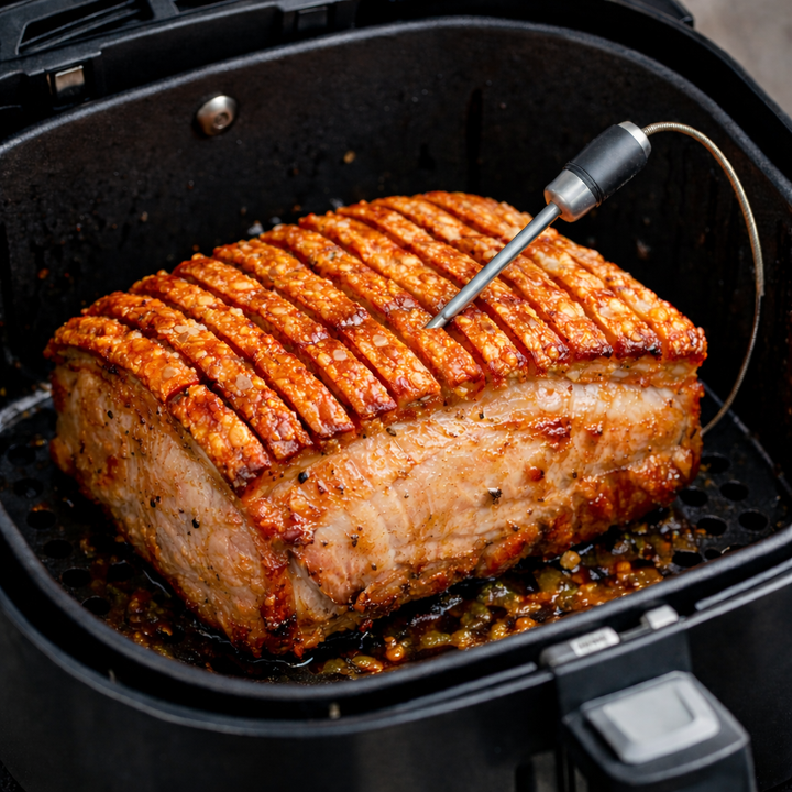 Flæskesteg med svær i airfryer