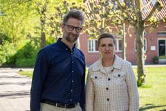 Statsminister Mette Frederiksen og Gerlevs Forstander Frederik Ullerup