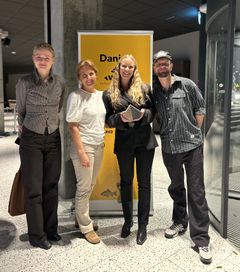 Danish Digital Awards 2025. Fra højre er det Anders Hemmingsen, Marie Bavnhøj fra bureauet Thirty7, Rikke Welløv, marketlead i Sunweb og Emilie Luplau fra Thirty7