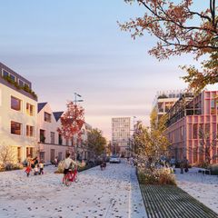 Visualisering af bygade i det nye Fremtidens Brøndby Strand