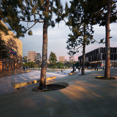 Visualisering af kulturtorvet i det nye Fremtidens Brøndby Strand