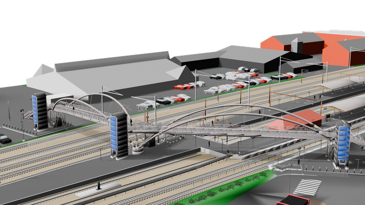 Visualisering af den kommende Hillerød Station