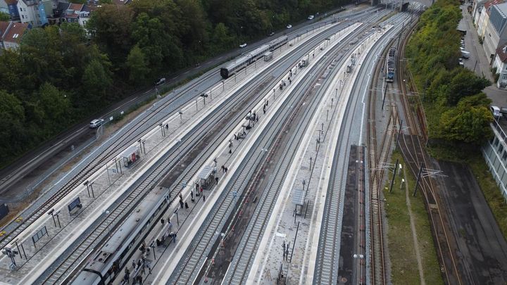 Aarhus Hovedbanegård set fra luften