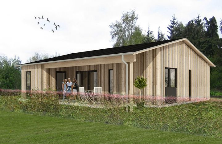 Visualisering af de kommened boliger i AB Samvirke. Visualisering: Graa Arkitekter