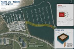Infografik - test af metode til stabilisering af blød fjordbund