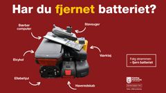 Husk at tage batterier ud af elektronik og apparater, inden du afleverer dem på genbrugspladsen.