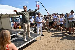 Natur- og dyrevelfærdsminister Christian Rabjerg Madsen var blandt talerne ved indvielsen af Danmarks største pumpesluse-anlæg.