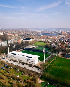Kolding Stadion set fra luften.