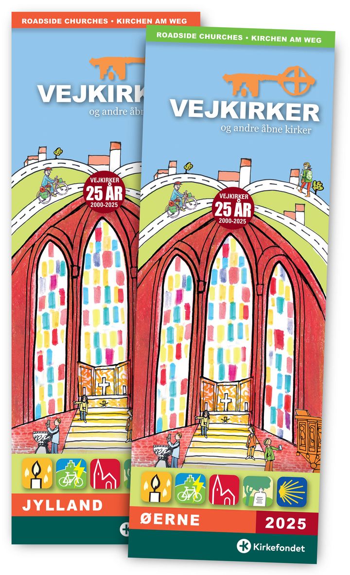 422 kirker fordelt udover hele landet er med i dette års 2 brochurer over vejkirker og andre åbne kirker