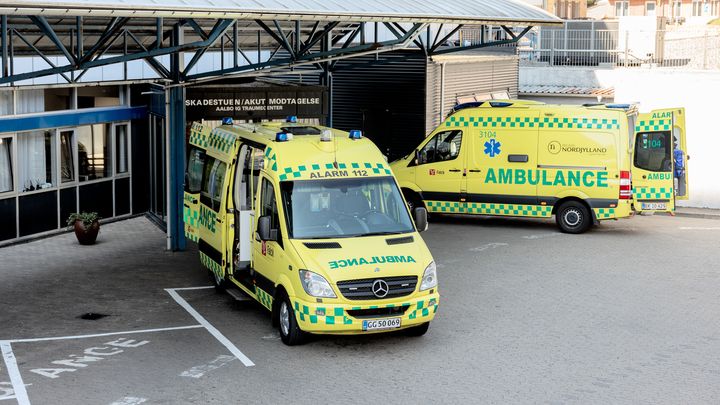 Ambulanceindgang til Aalborg Universitetshospitals akutmodtagelse