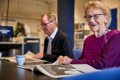 Trivsel på Kristrup Bibliotek i Randers.