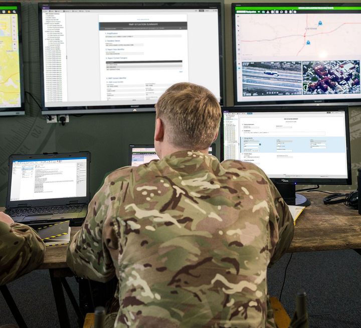 Staff Officers operating with SitaWare Headquarters and IRIS