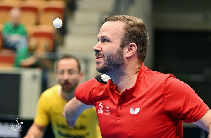 Peter Rosenmeier ved EM i parabordtennis 2025. Foto: Manfred Schillings.