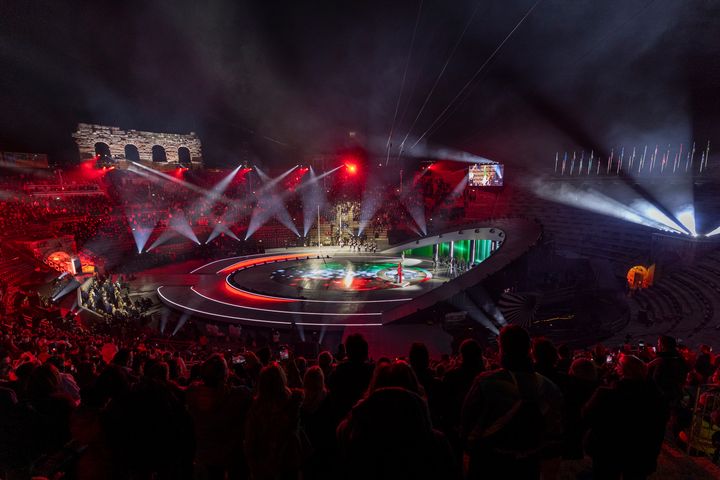 Billede fra åbningsceremonien til Vinter-PL 2026 ved Arena di Verona.