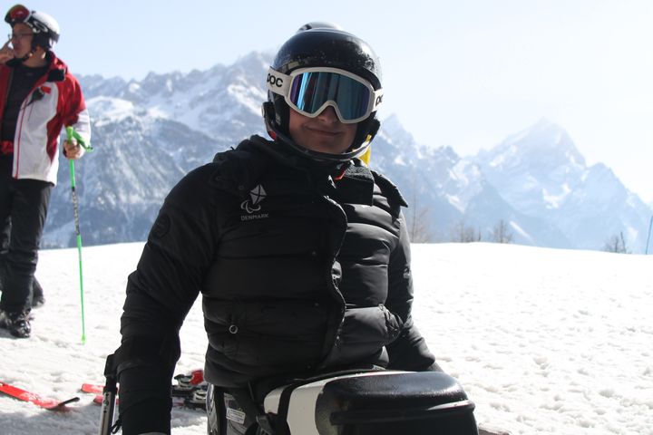 Adam Nybo under træningsdagene i Cortina, Italien.