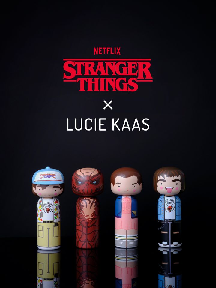 Fire figurer fra Lucie Kaas' samarbejde med Stranger Things.