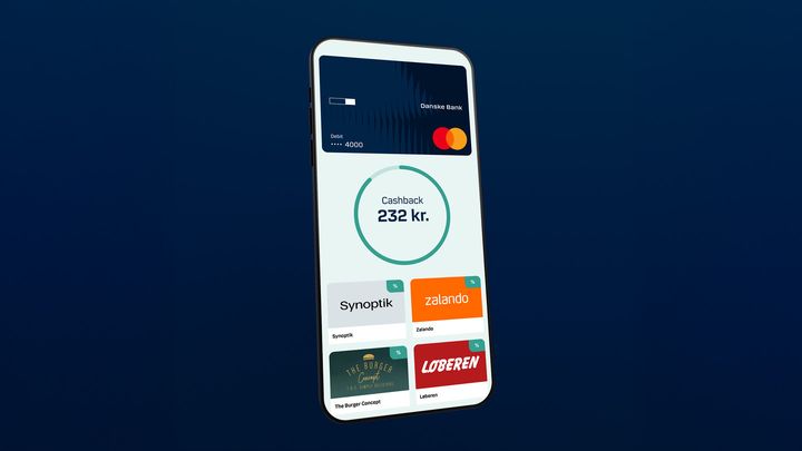 Mobiltelefon med et Mastercard, Cashback-saldo og partnere