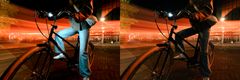 Cykellygten Ziemi lyser cyklisten op, så de kan ses fra siden. To tredjedele af ulykker med cyklister involveret sker i kryds, og derfor er synlighed for siden ekstra vigtig.