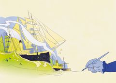 (red) Særudstilingen "Enkernes magt" er en tegnet historie om magtfulde kvinder i dansk søfart. Udstillingen er tegnet af illustrator og forfatter, Karoline Stjernfelt. Udforstillingen fortæller om to kvinder, der ejede skibe, drev forretning og investerede i maritime virksomheder i Danmark i 1800-tallet - længe før kvinder formelt fik adgang til magt og økonomisk indflydelse