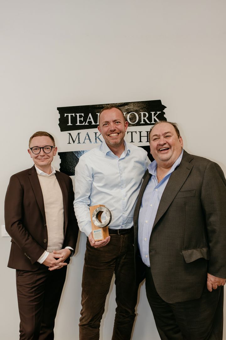 På billedet ses fra venstre: Morten Bak, Michael Sand og Carlos Herrero Cano.