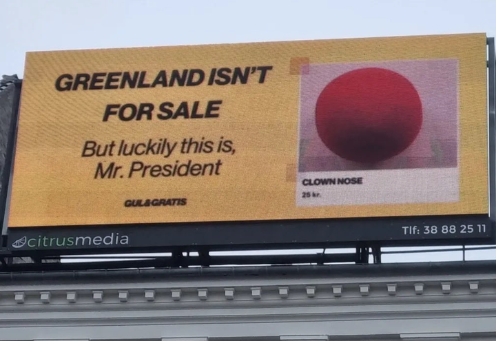 Gul&Gratis billboard på trianglen i København