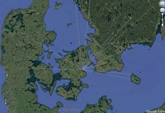 Her ses de målestationer, der har registreret skælvet. (GEUS)