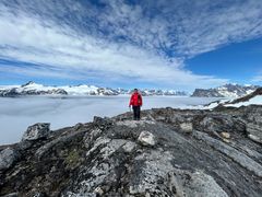 Majken Djurhuus Poulsen på feltarbejde i Sydgrønland.